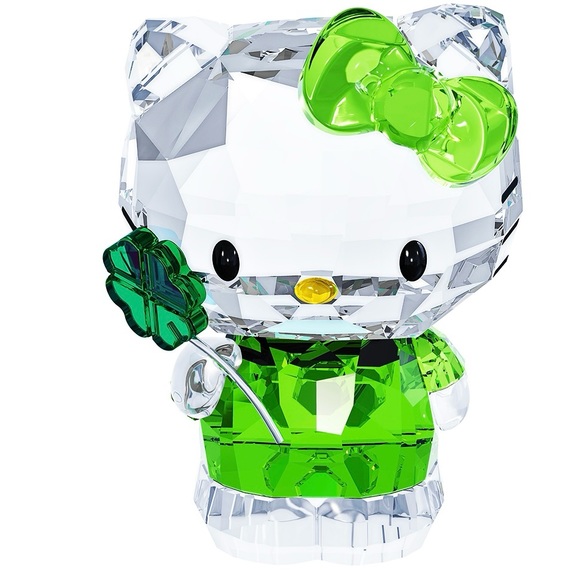 NIB Authentic Swarovski Hello Kitty Lucky Charm Clover Crystal Figurine #5004741 - Picture 8 of 8